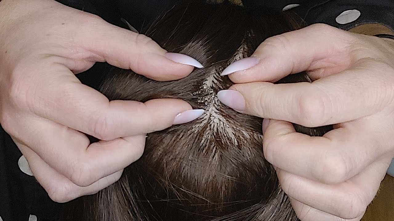 ASMR LICE CHECK with INAUDIBLE WHISPERS | CRISPY SOUNDS ✨️ #asmrlicecheck #asmr #asmrscalpcheck