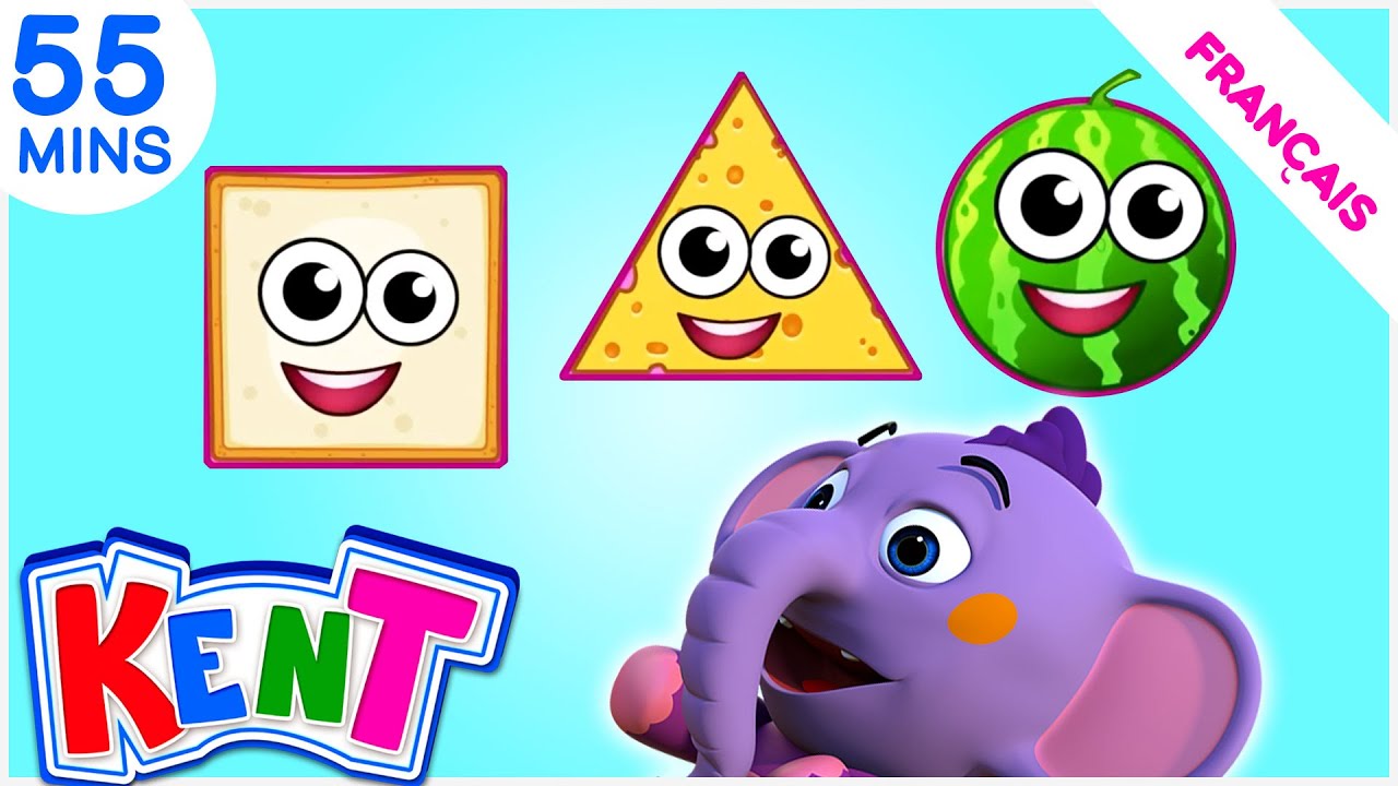 Kent The Elephant | apprendre des formes avec de la nourriture | vidéos éducatives pour les enfants