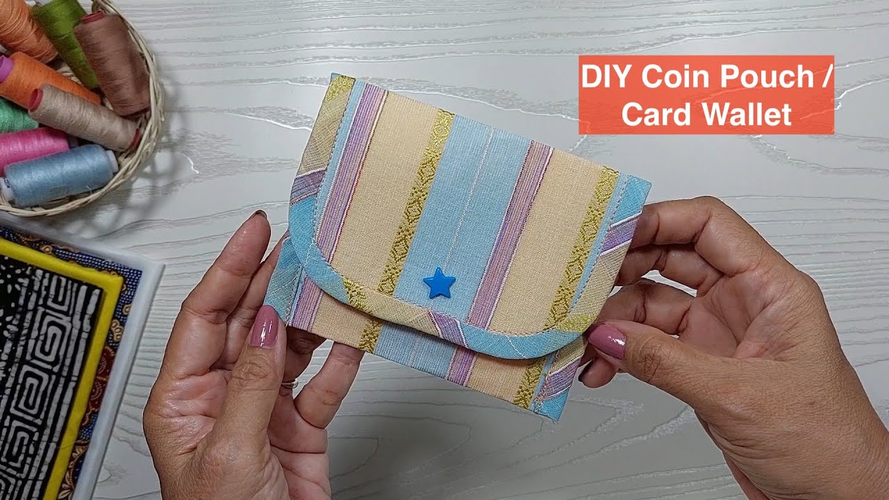 DIY Coin Pouch / Purse | How to Make Cute Zipper Pouch / Card Holder Wallet - Purwa's Sewing Time