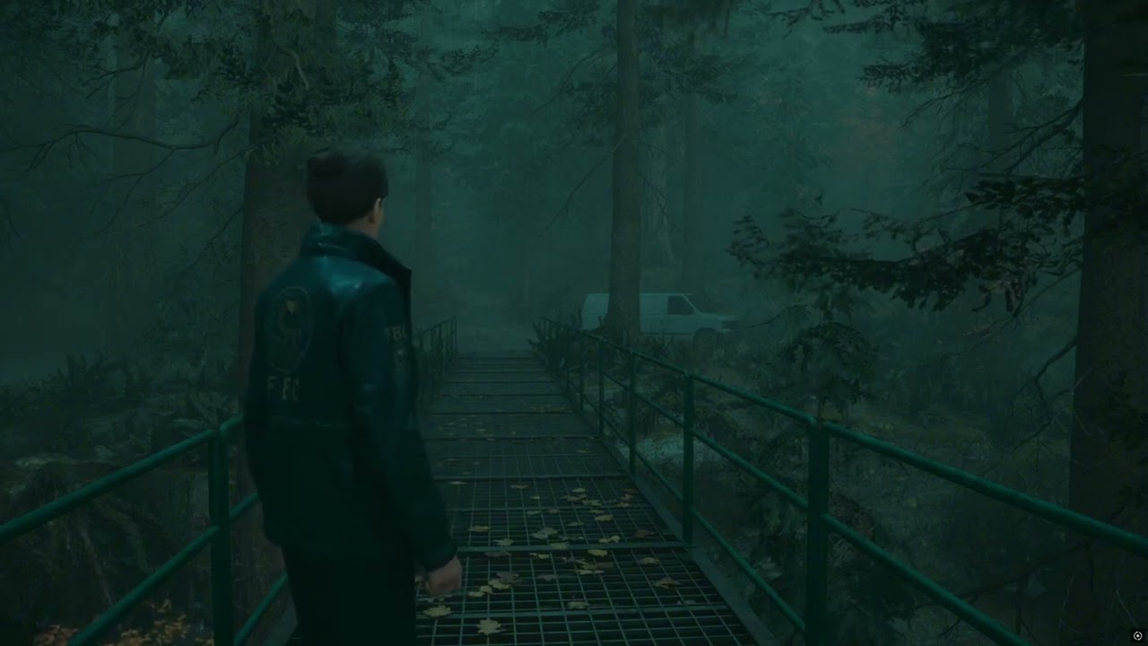 Alan Wake 2 Lake House rainy forest ambience