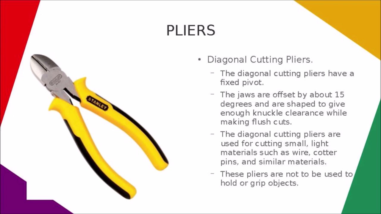 Use and care of hand tools part2 pliers