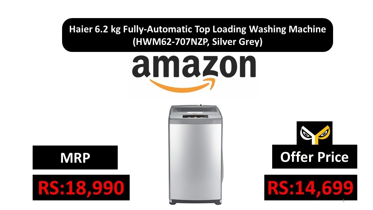 Haier 6.2 kg Fully-Automatic Top Loading Washing Machine (HWM62-707NZP, Silver Grey)