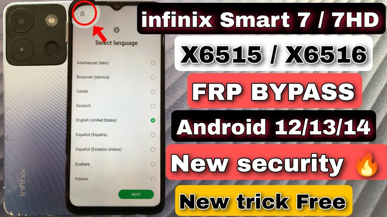 Infinix smart 7 / 7 HD FRP bypass Android 12/13/14| Infinix X6561 X 6515 unlock/Gmail account bypass