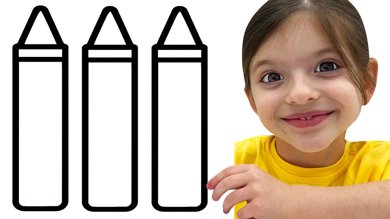 Adel Paints Back to School Supplies! Best Learning Video for Toddlers!