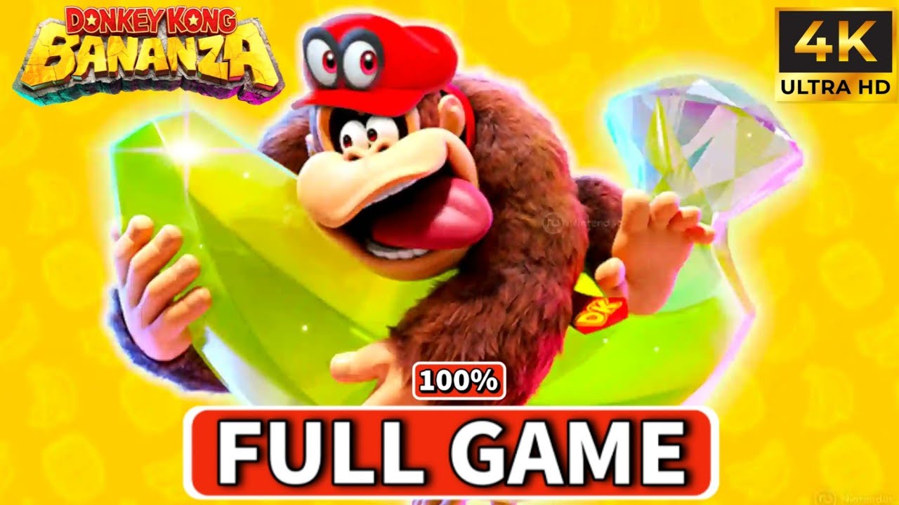 DONKEY KONG BANANZA Gameplay 100% Walkthrough FULL GAME + True Ending (4K60FPS)