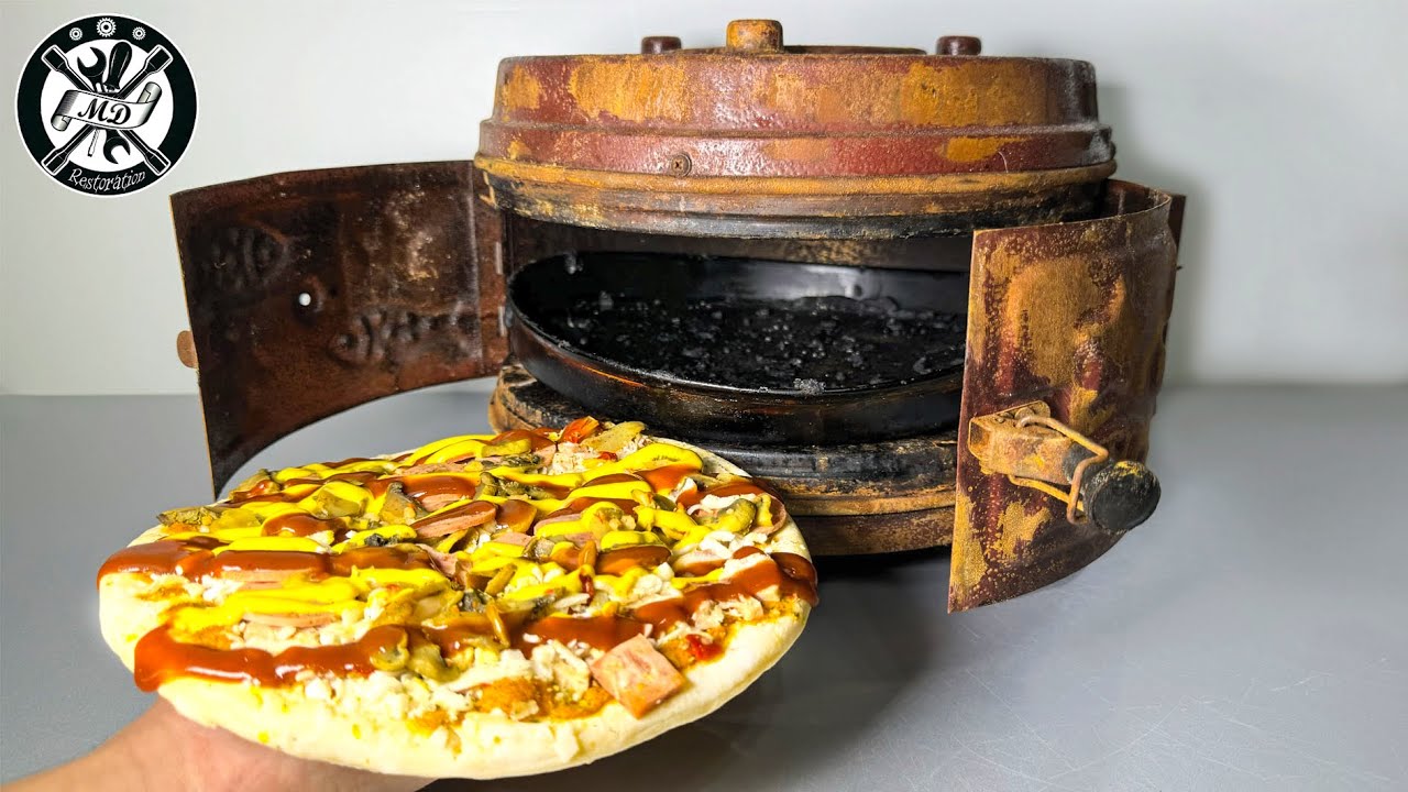 ‏Restoration worn out pizza oven_Grandma's device