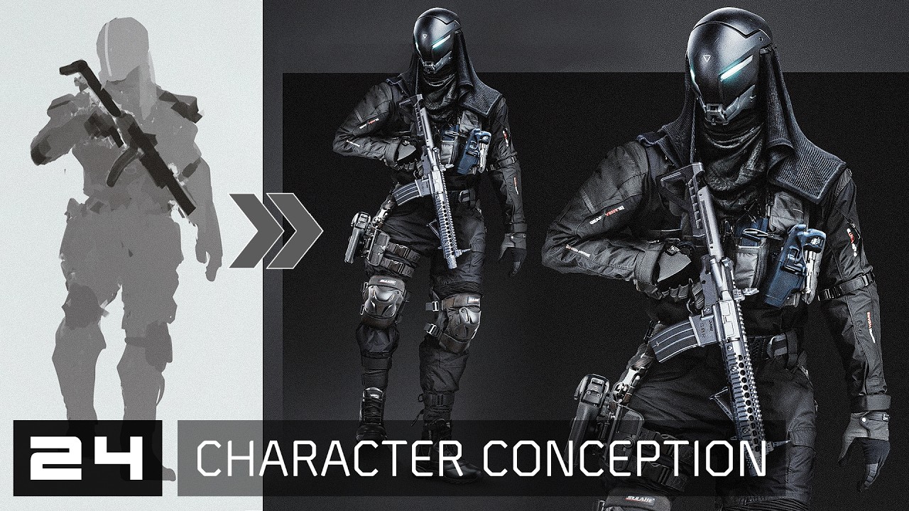 [CHARACTER CONCEPTION] Photobash Timelapse | Photoshop