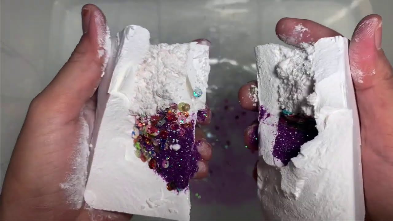 ASMR ~ Bomb Glittery on water crumble ~ Satisfying