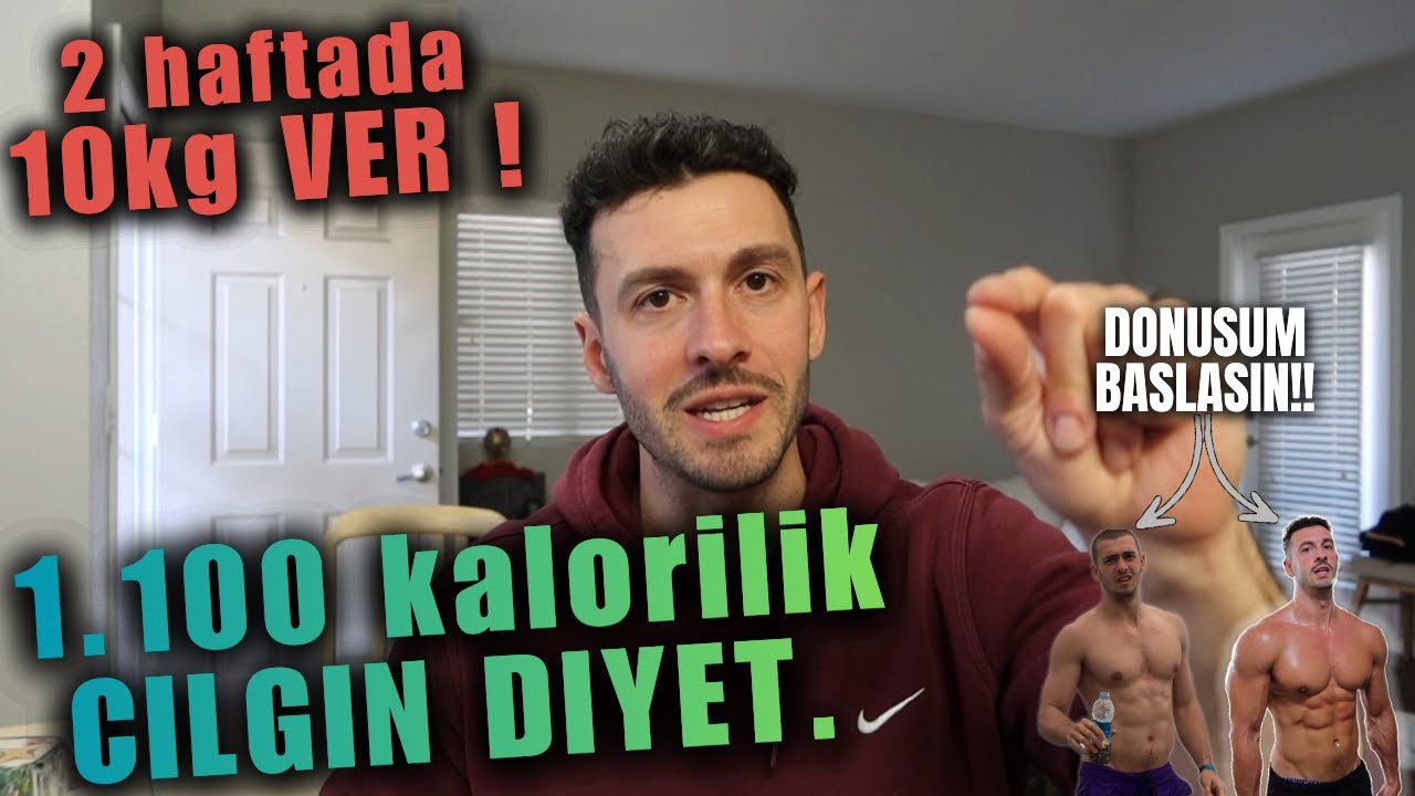 BU CILGIN DIYETLE 2 HAFTADA 10 KG VER | 1.100 kalorilik Diyetim😱 (Proje: Estetik: Beslenme)
