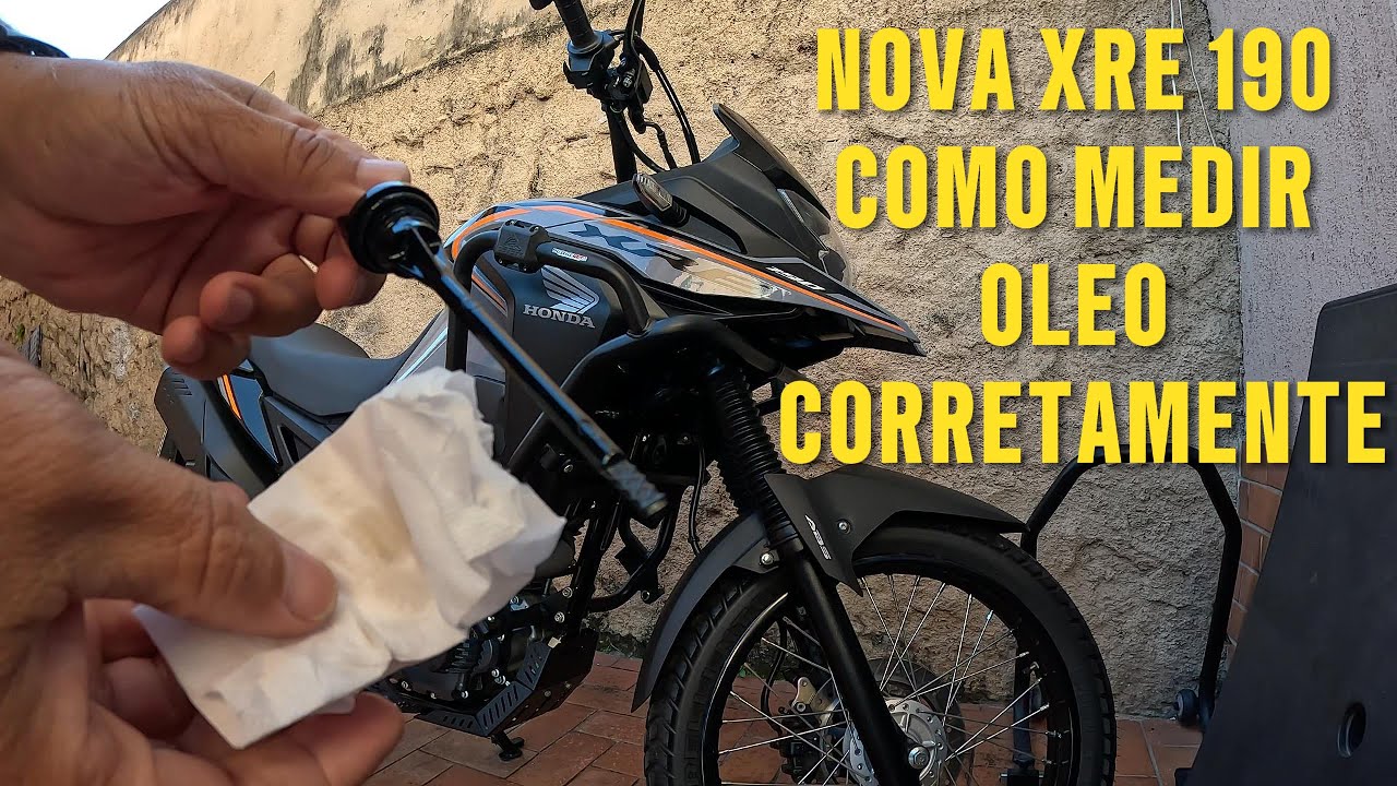 JEITO FÁCIL E PRÁTICO PARA CONFERIR O NIVEL DE OLEO DA SUA MOTO NOVA HONDA XRE 190