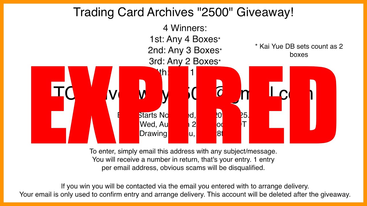 EXPIRED - Entry Closed - 2500 Subscribers?! 😳 Time for another Giveaway!