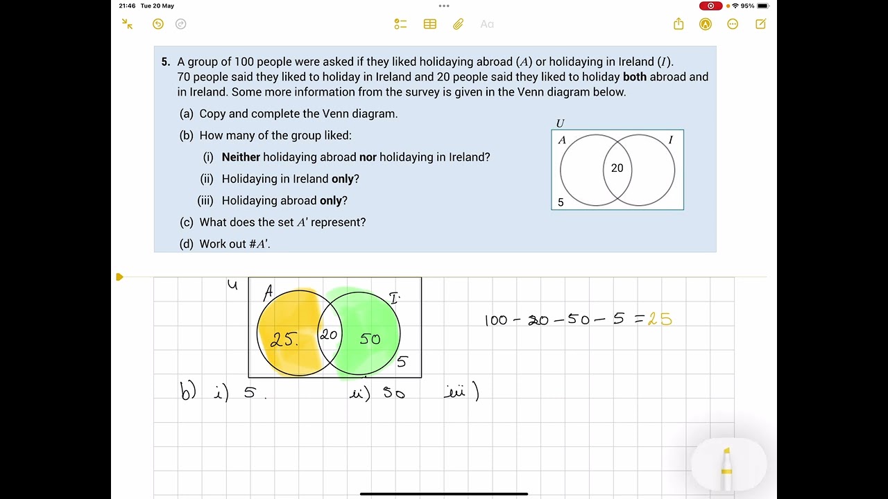 First year sets problem -revision.
