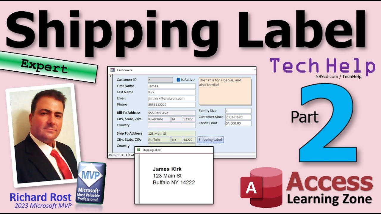 Print a Shipping Label for a Customer with a Separate Ship To Address in Microsoft Access, Part 2