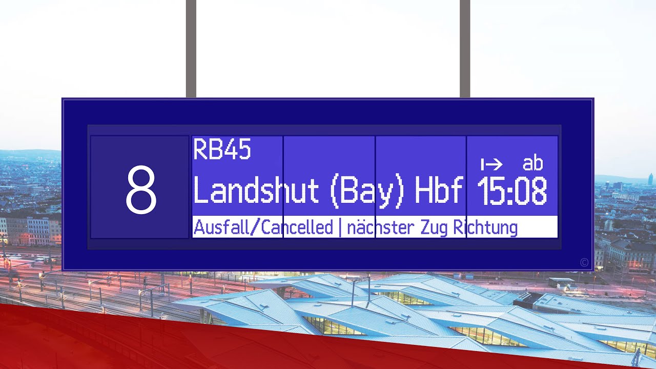 RB 54 nach Landshut (Bay) Hbf | Ausfall/Cancelled | TTS Chris Lohner | Salzburg Hbf