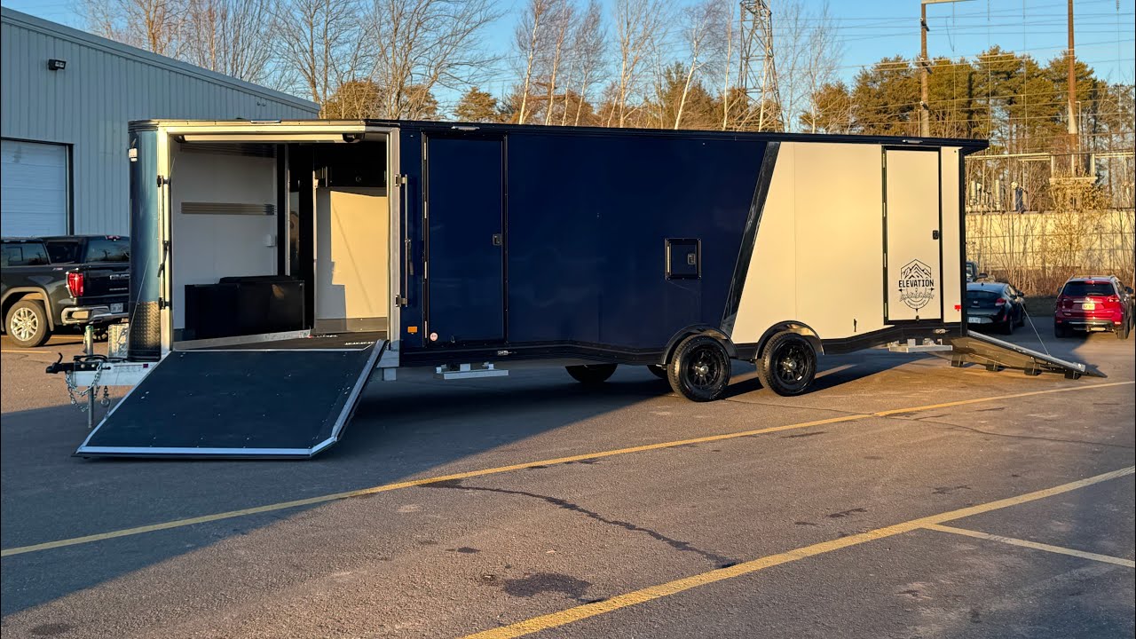 MISSION 8.5’ X 24’ ELEVATION SNOWMOBILE TRAILER. #mission #snowmobiletrailer