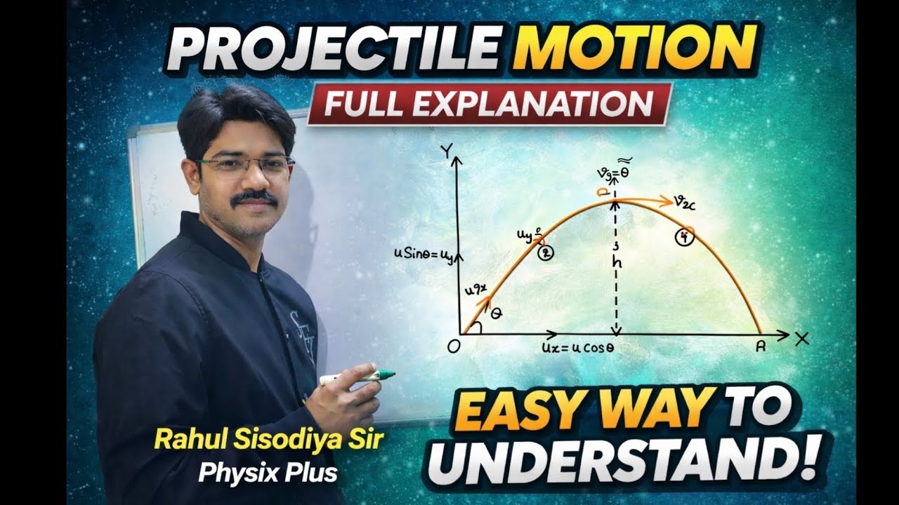 Projectile Motion Class 11 Physics | Full Explanation | Time, Height & Range