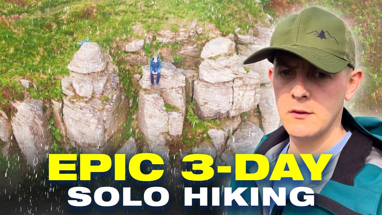 3 Day hiking adventure with Solo Wild camping storm in Peak District, UK | WiLdPaW Outside