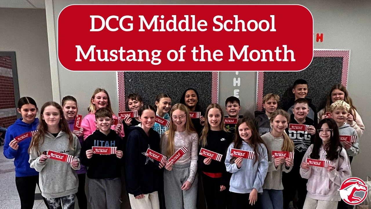DCG Middle School Mustangs of the Month - January 2026