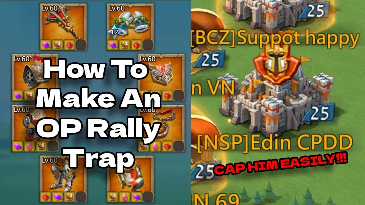 How To Build The Most Op Rally Trap In 9 Simple Steps. Lords Mobile.