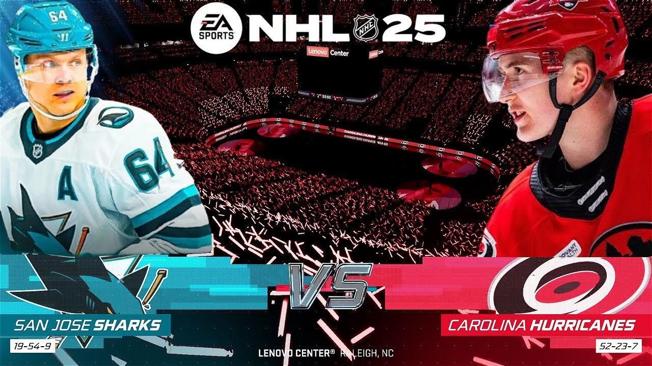 NEČASOVA gólová paráda proti SHARKS? [SJS - CAR] - NHL 25 PREDIKCE! 🏒