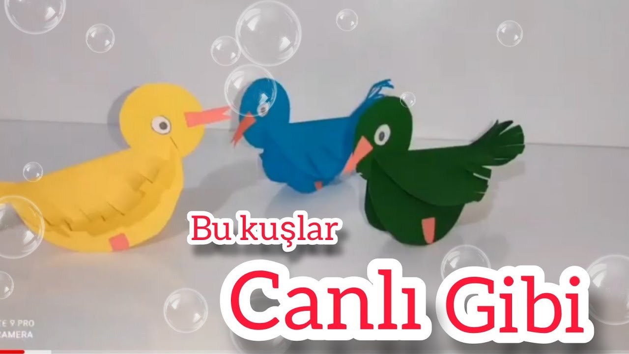 Kağıttan Anasınıfı Etkinlikleri/Origami Kuş Yapımı/Kağıttan Neler Yapılır