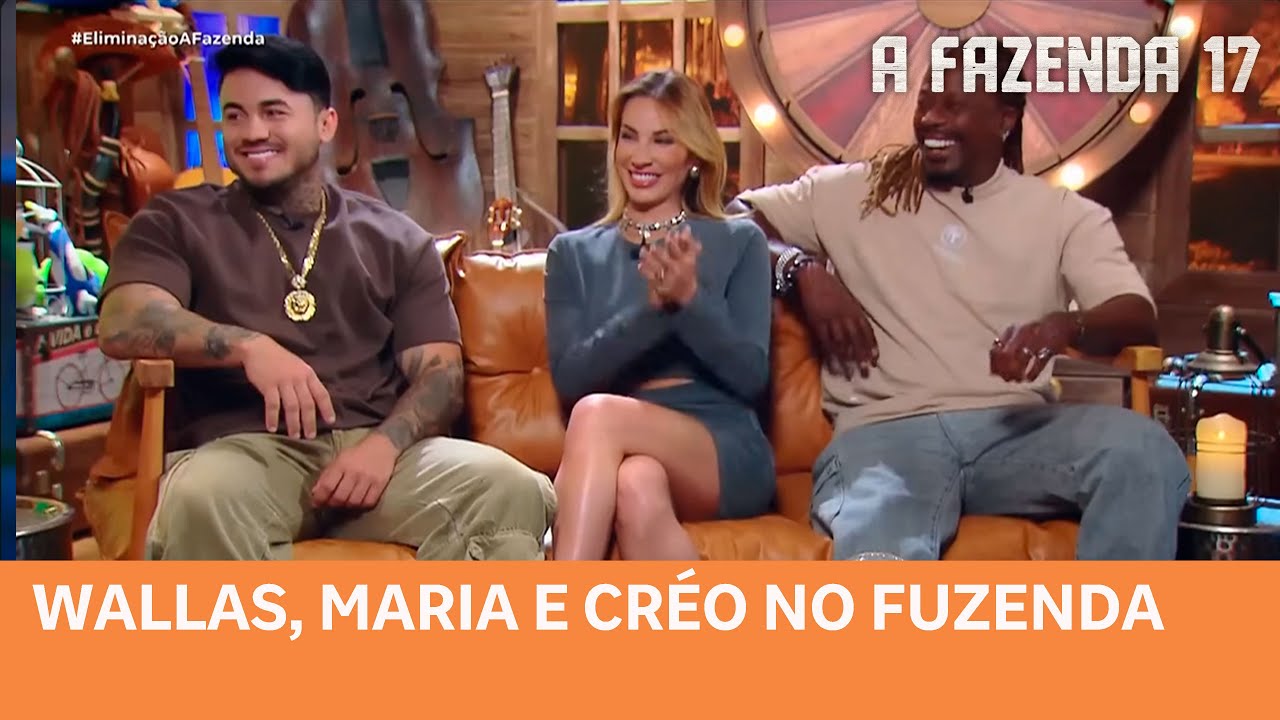 A FAZENDA 17: Márcia Fu recebe Wallas, Maria e Créo no Fuzenda
