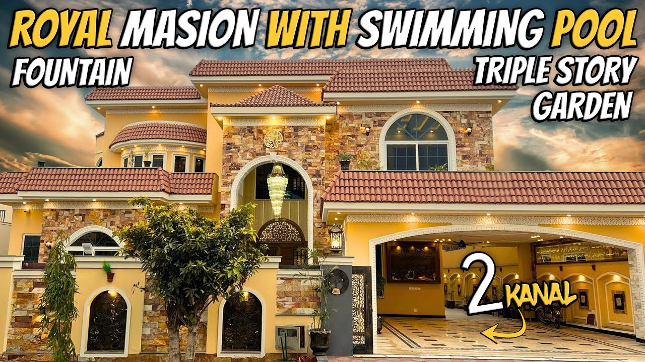 2 Kanal Grandeur SPANISH Architecture Luxury Residence(Swimming pool) For Sale Bahria Town Islamabad