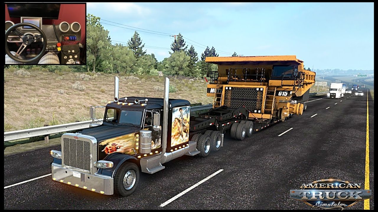 1000+ HORSEPOWER PETRBILT HEAVY HUAL! (BAD WRECK!!) - ATS MODS - LOGITECH G29 - RIG SIMULATOR