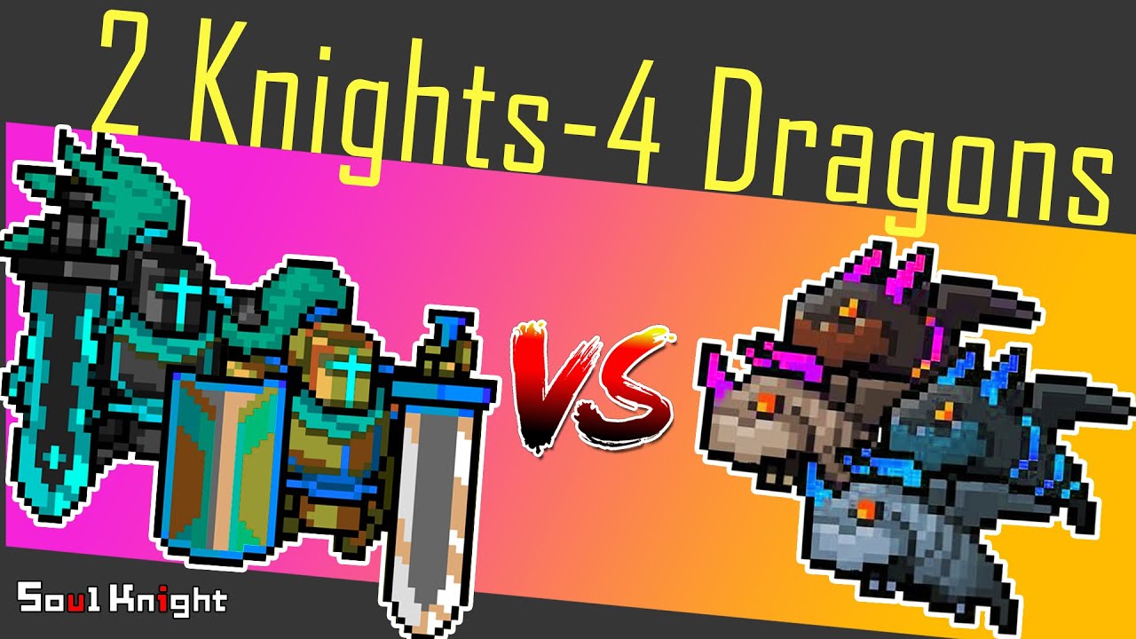 Dual Grand Knight vs 4 Baby Dragons In Soul Knight - Which Team Will Win Here?