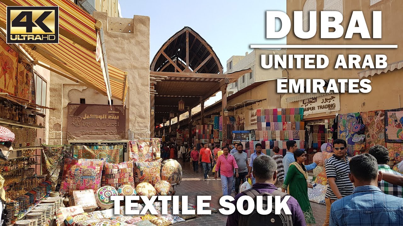 Прогулка вокруг текстильного рынка в дневное время [4K]