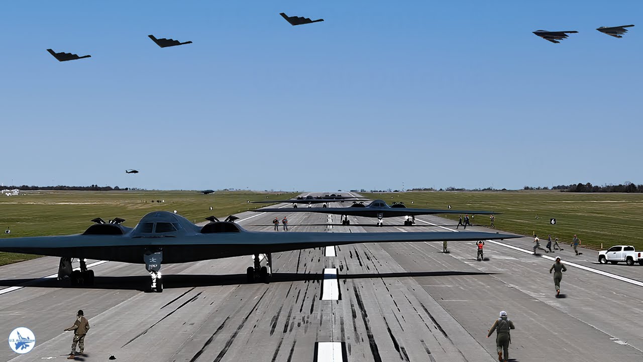 Tense Moment as US Air Force B-2 Spirit Bombers Arrive En Masse at WAF Base