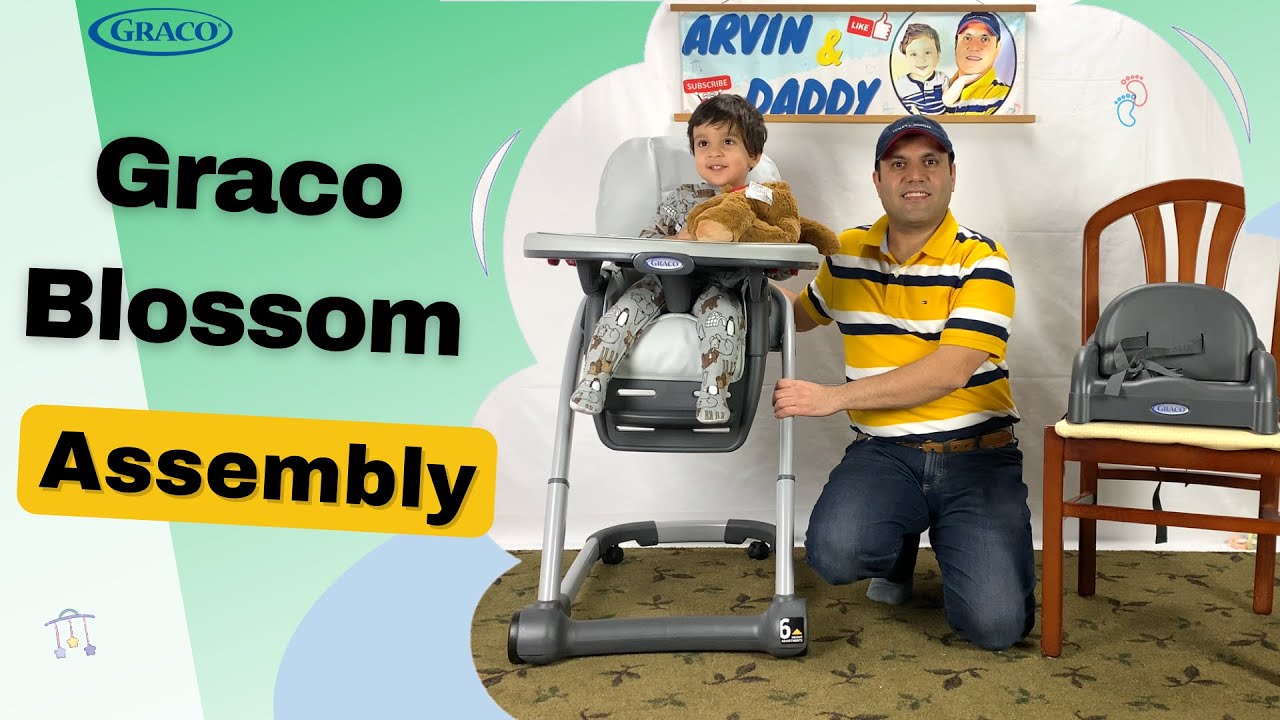 Сборка детского стульчика Graco Blossom — как собрать детский стульчик Graco Blossom 6 в 1