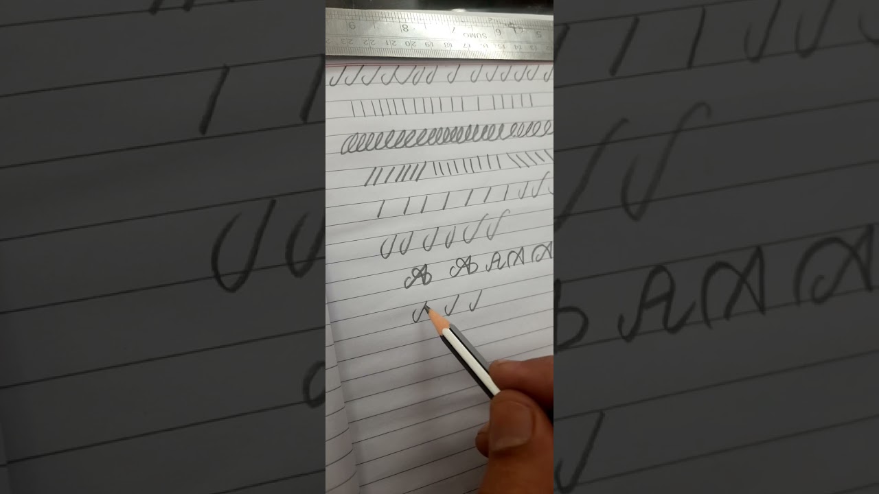 Basic training of cursive writing #seekhoelectric