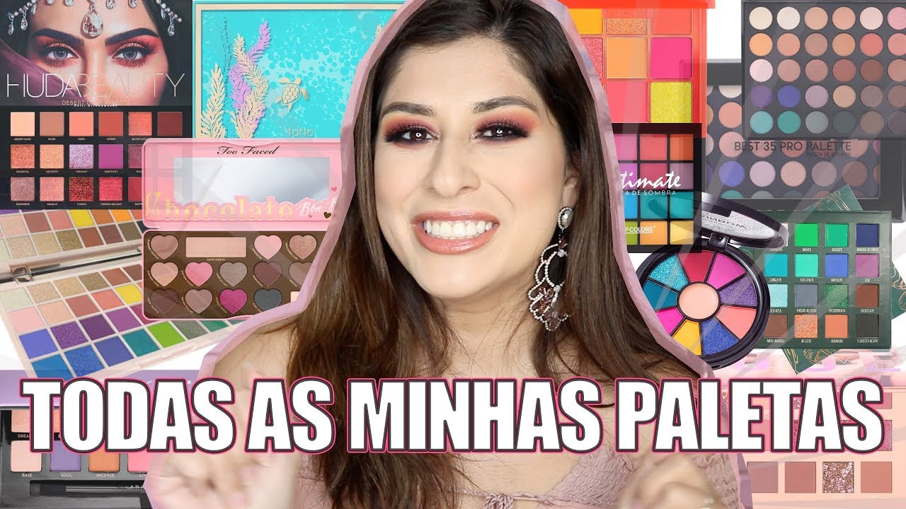 TOUR - Mostrei TODAS as Minhas PALETAS de SOMBRAS 😱 #JessiTodoDIa