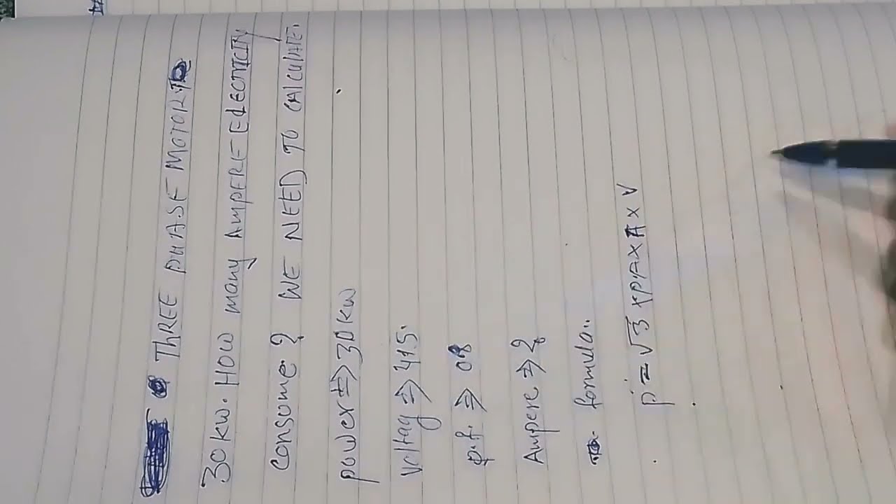 HOW TO CALCULATE ELECTRICAL LOAD THREE PHASE.