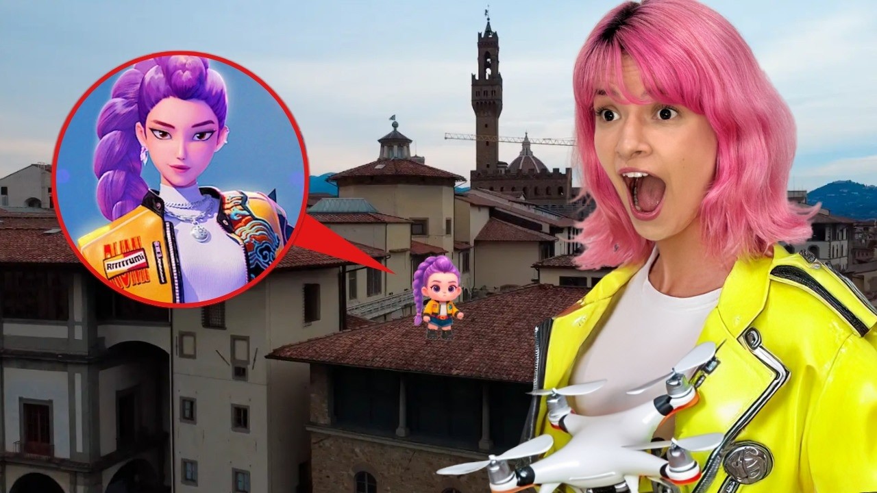 ENCONTREI AS *BEBÊS GUERREIRAS DO KPOP* COM O MEU DRONE!!