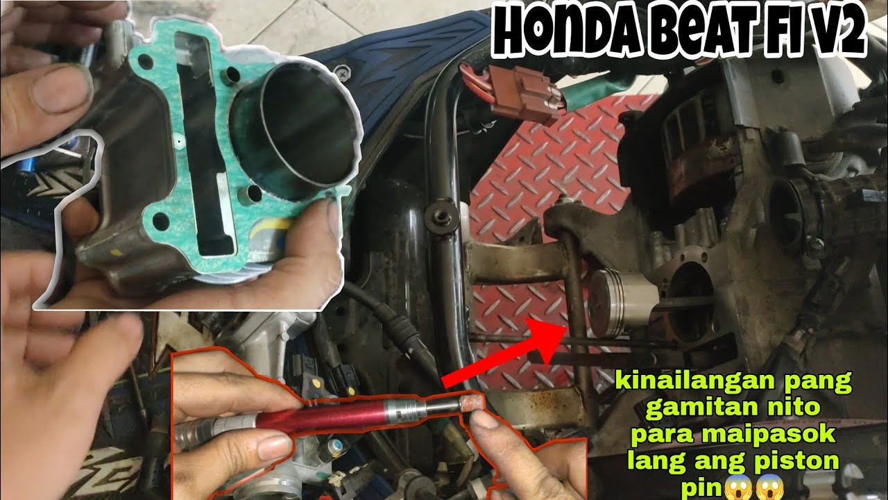 PART:2 honda beat fi natuyuan ng langis.installing cylender head block/piston/piston ring.