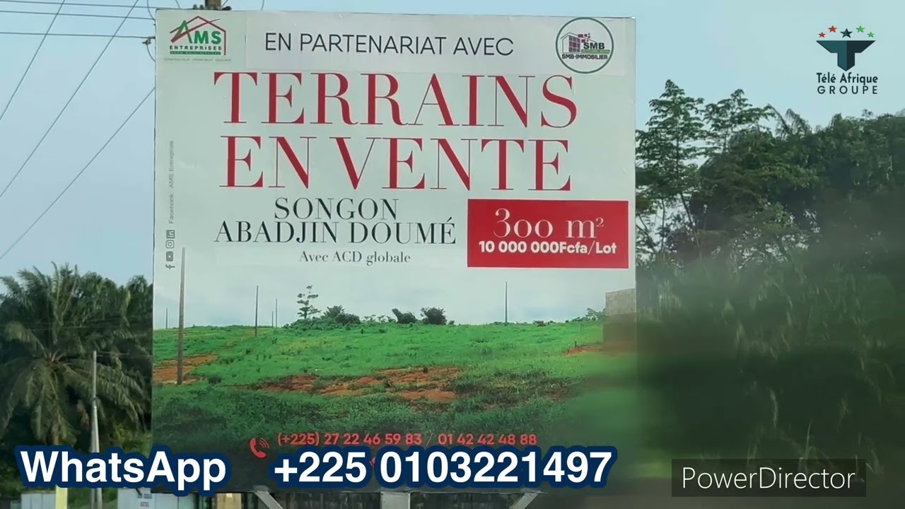 VENTE DE TERRAIN AVEC ACD À ABIDJAN SONGON