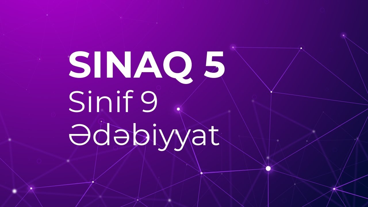 Ədəbiyyat 9-cu sinif  Güvən Sınaq 5 Qrup fənləri üzrə