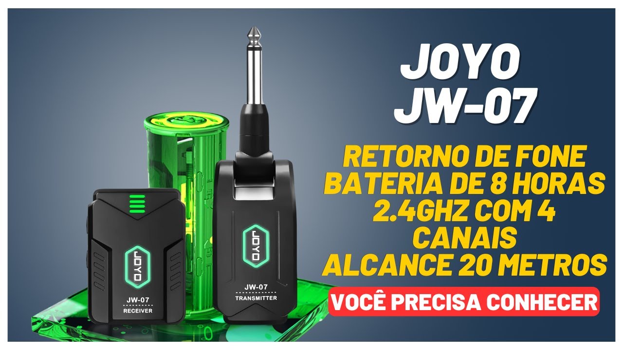 Retorno de Fone SEM FIO com 8 horas de BATERIA 🔋- Conheça o JOYO JW07