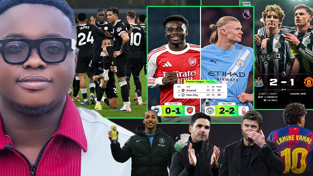 CHELSEA 4 VILLA 1, ARSENAL 1 BRIGTON 0, CITY DRAW NOTTINGHAM, MANCHESTER UTD 1 NEWCASTLE 2, ANALYSIS