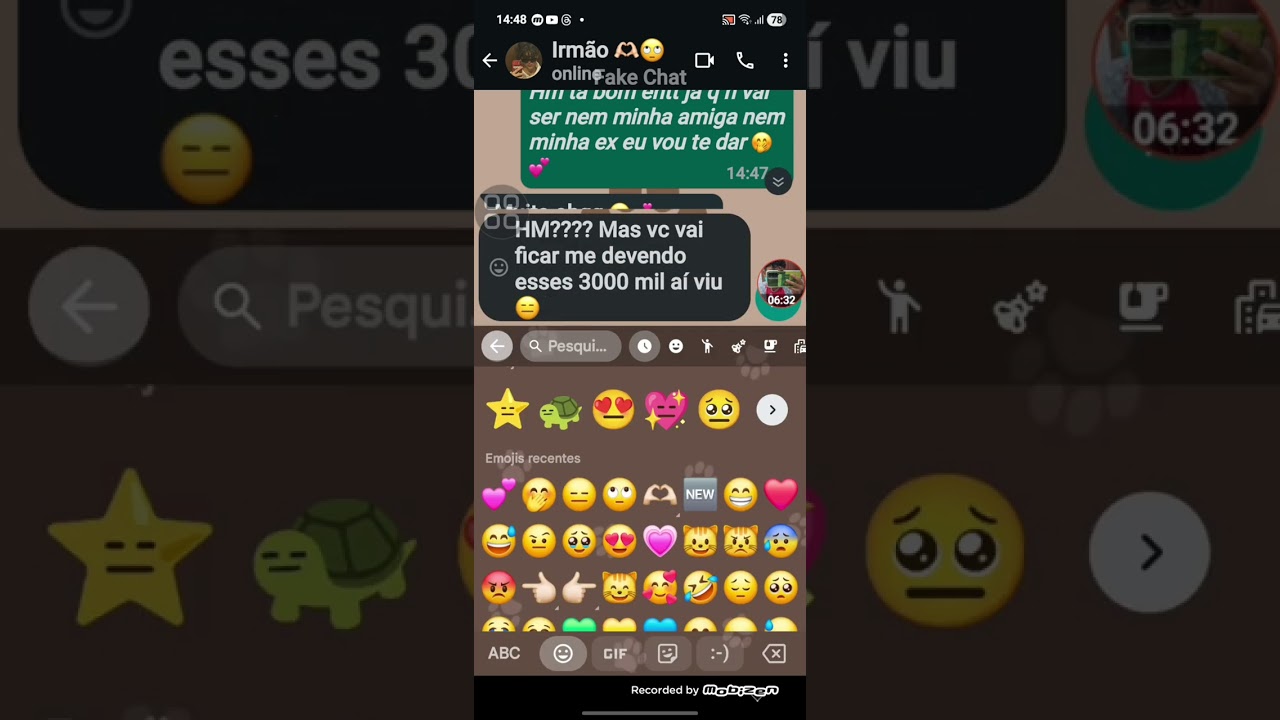 Fake chat: meu irmão roubou minha namorada 😤 #fakechat #asmr completo ❤️😁