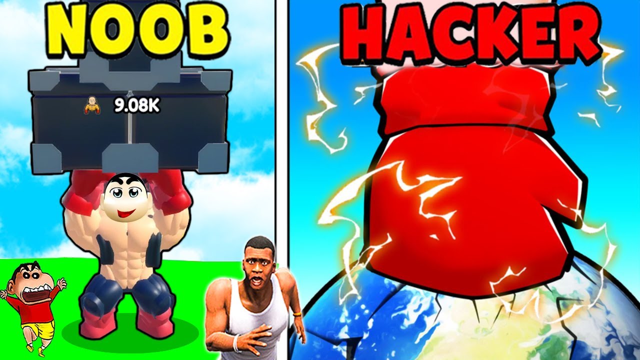 SHINCHAN TRAIN TO UPGRADE HIS SUPER PUNCH TO DESTROY EARTH with franklin & chop