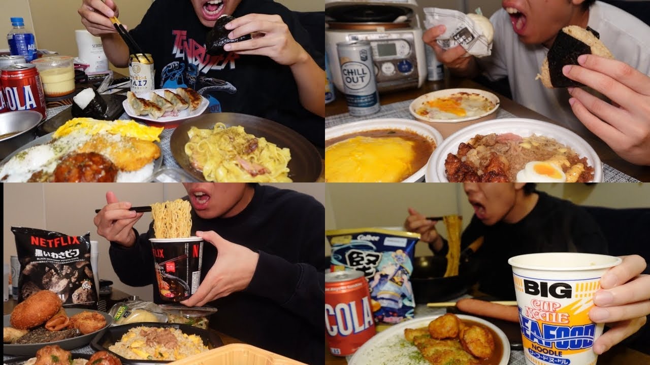 【一気見】コンビニ飯爆食い男の総集編！