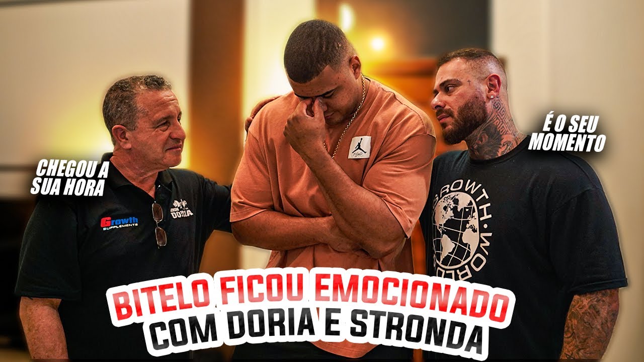 LEO STRONDA E DORIA MOTIVARAM O BITELO ANTES DA COMPETIÇÃO - ELES SE EMOCIONARAM