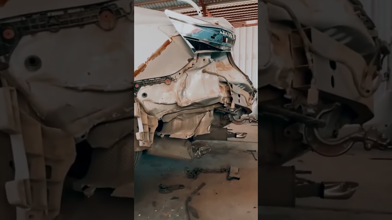 How to Repair a Damaged Car After an Accident | Rear-End Crash Fix with Chains