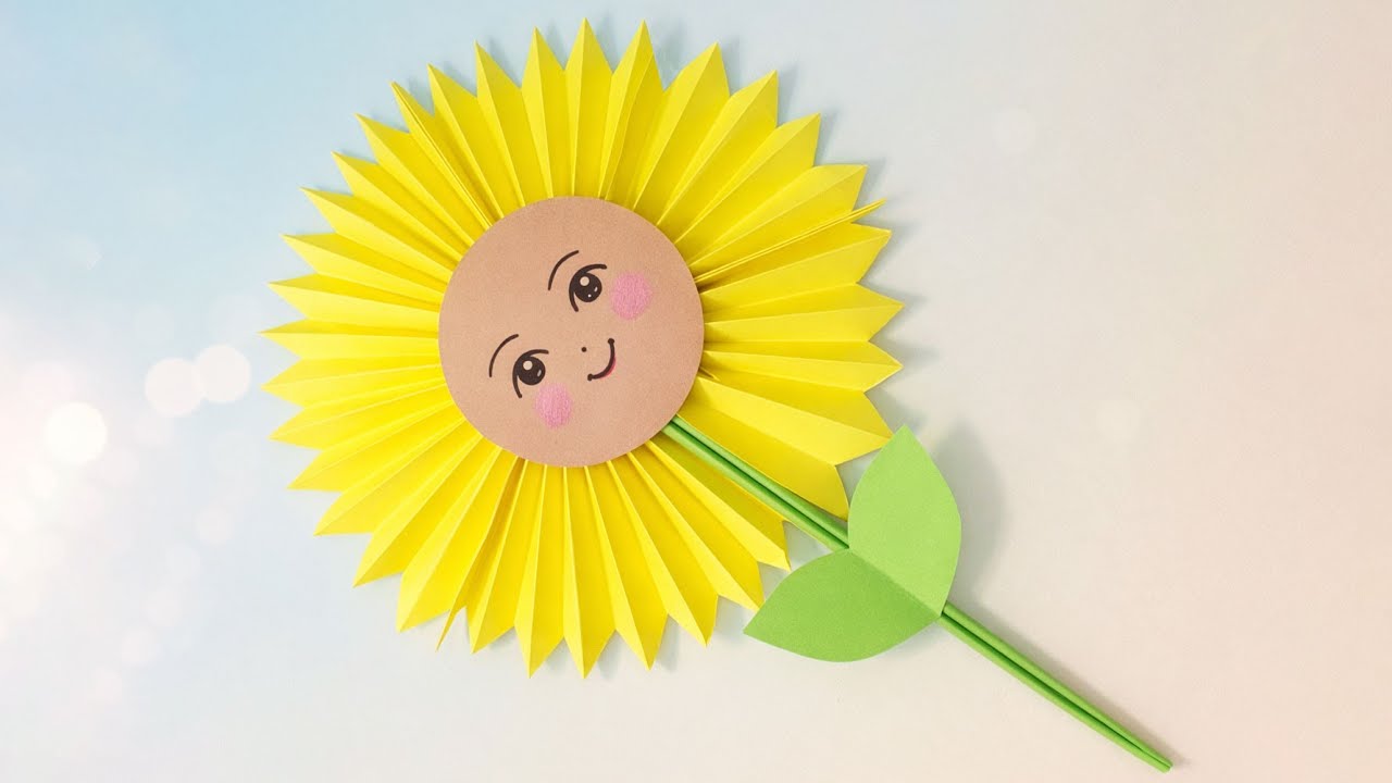 How to Make a Paper Sunflower | Easy Summer Craft for Kids 🌻