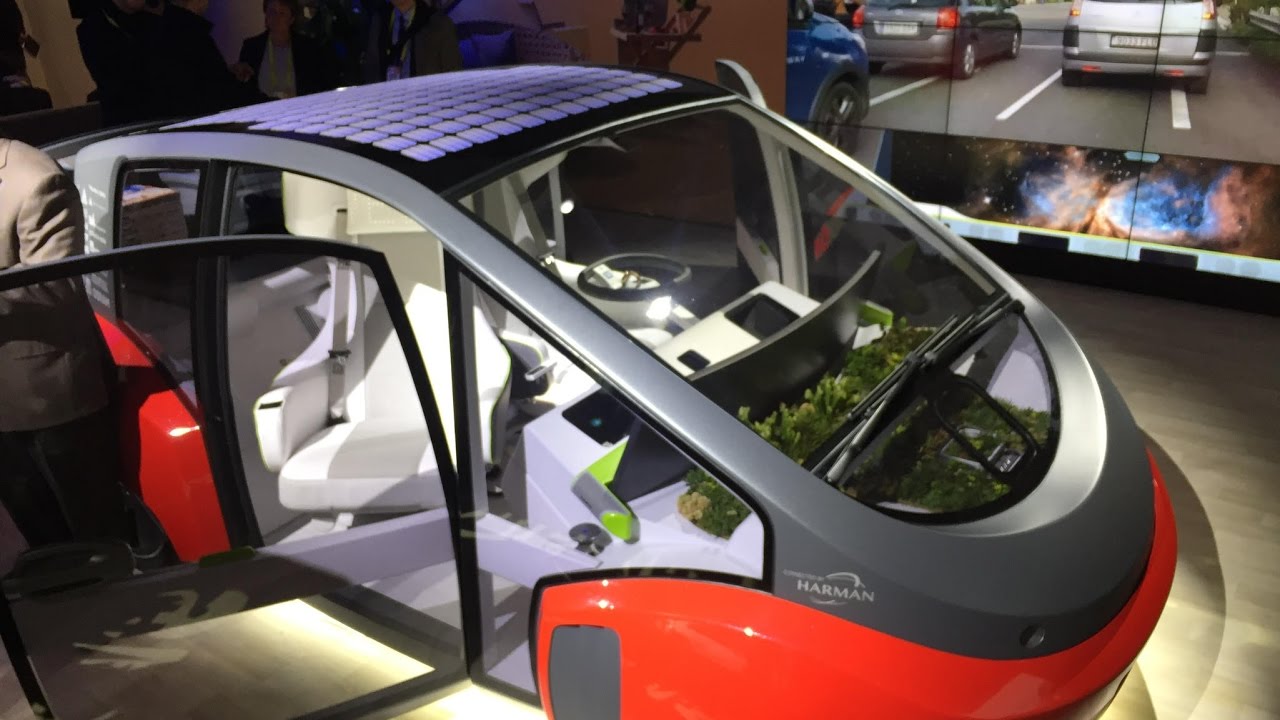 Harman Rinspeed autonomous concept vehicle at the Consumer Electronics Show CES 2017