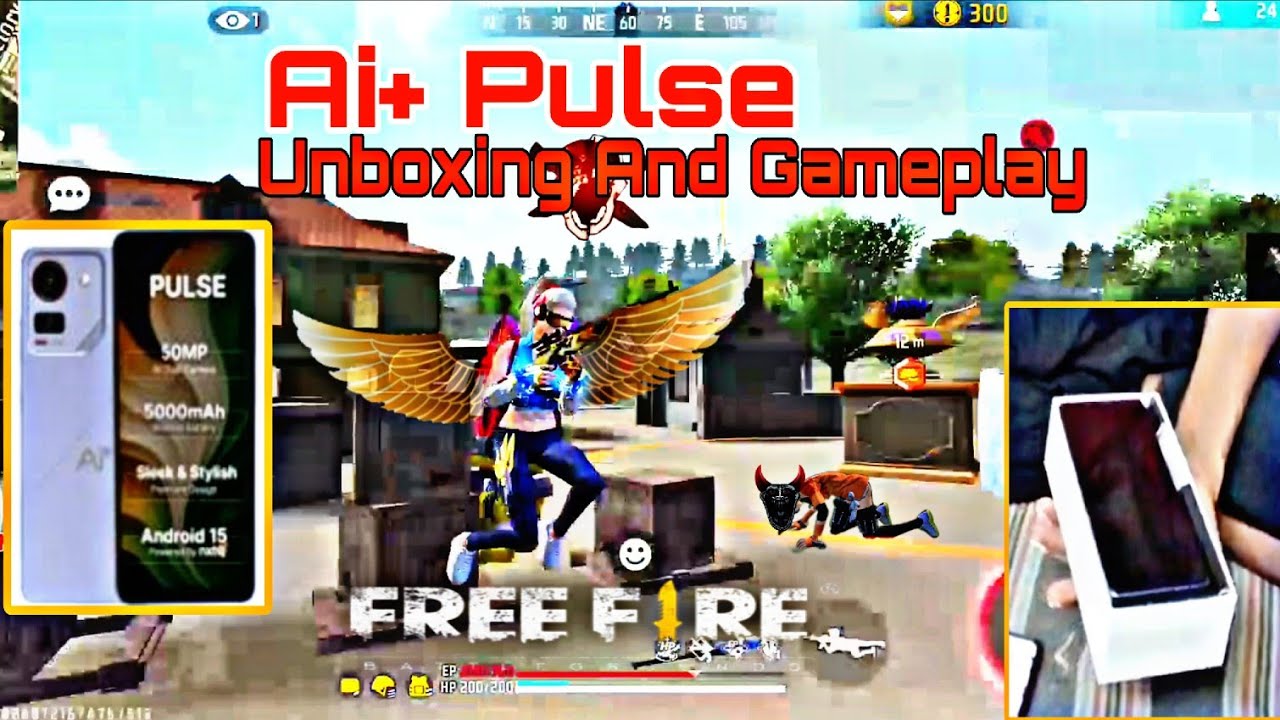 AI+ PULSE UNBOXING 🎁 AND HANDCAM 📲 SETTINGS ⚙️ HUD + SENSI + DPI [ FREE FIRE HIGHLIGHTS #freefire