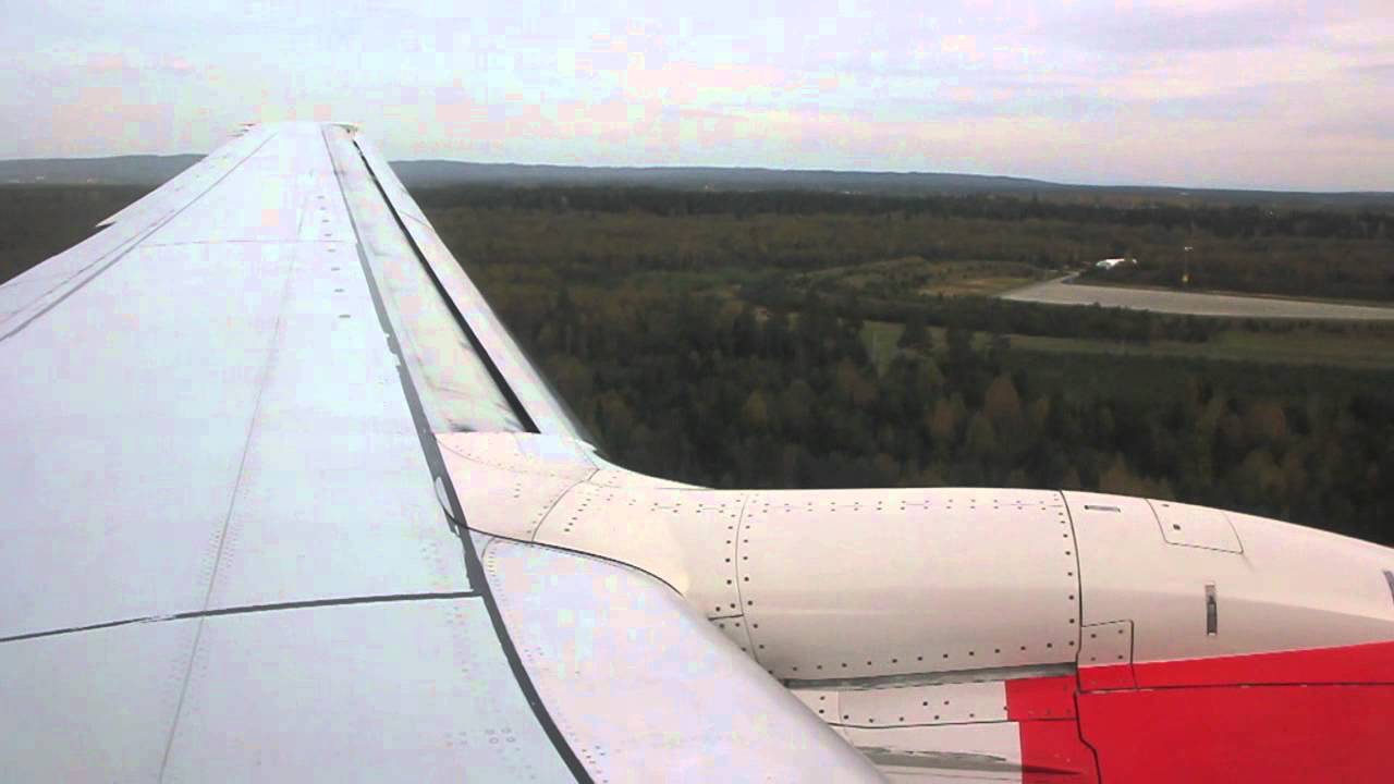 SAS B737 Landing at Oslo, Gardermoen (OSL / ENGM)